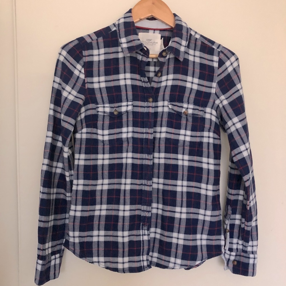 Logg by H&M blue plaid shirt size 6